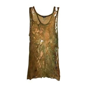 Acid distressed tank top